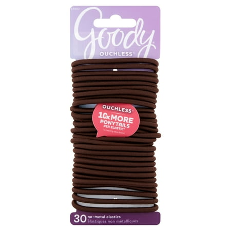 - (2 Pack) Goody Ouchless No-Metal Elastics, 30 count