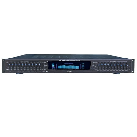 PylePro - PPEQ100 - 19" Rack Mount Dual 10 Band 4 Source Input Stereo Spectrum Graphic Equalizer