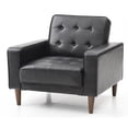thumbnail image 4 of Glory Furniture Andrews Faux Leather Convertible Chair in Black, 4 of 6