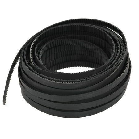 Uxcell Black Timing Belt Rubber 10 Meter Circumference 6mm Width Opening Fit Synchronous Pulley Wheel for 3D Printer