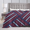 thumbnail image 6 of ZNDUO Red White Blue Stars Stripes Pattern Throw Blanket, Lightweight Cozy Soft Throw Blanket for Couch, 50"x40" Throw Blankets for Bed, 6 of 8
