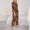 thumbnail image 3 of Rateoe Christmas Gingerbread Cookies Pattern Womens Pajamas Set Long Sleeve Sleepwear Button Down Nightwear Soft Cotton Pj Lounge Sets-XX-Large, 3 of 7