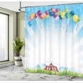 thumbnail image 4 of Ambesonne Flower Shower Curtain, Balloon Clear Sky Travel, 69"Wx70"L, Multicolor, 4 of 4