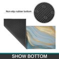 thumbnail image 6 of Blue and Gold Marble Pattern Anti Fatigue Kitchen Rugs Set Of 2, Non Slip Washable Decorative Floor Mats for Kitchen Sink Laundry, 17"x30" and 17"x47", 6 of 6