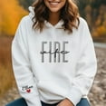thumbnail image 5 of Personalized Embroidered Firefighter Sweatshirts, Fireman Department Sweatshirt, Firefighter Wife Fire Girlfriend Gift (Sand, XL), 5 of 7