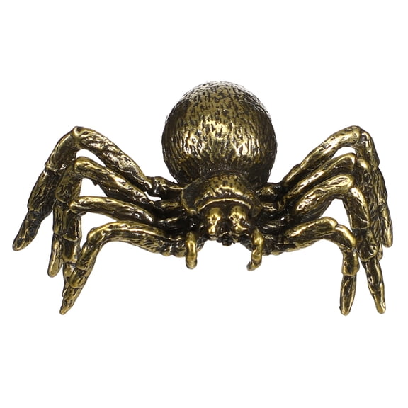 YEAHIBABY Ornament Small Brass Spider Figures Golden 1Pcs Home Decoration Adults Office