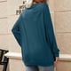 thumbnail image 4 of Camiseta de manga larga con cuello redondo y costuras de colores contrastantes para mujer Pompotops gfhjh3765, 4 of 4