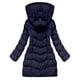 thumbnail image 4 of Parkas de manga larga de invierno para mujer, chaqueta de plumón alargada y gruesa de longitud media, abrigo para mujer, 4 of 9