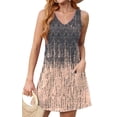 thumbnail image 2 of Fantaslook Summer Dresses for Women Casual V Neck Sleeveless Sundresses Floral Beach Short Dress with Pockets, 2 of 8