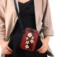 thumbnail image 4 of HELLHERO Crossbody Bag Tropical Flowers Geometric Leaves 4.33x1.97x7.09 with Adjustable Strap Adult for Travel Daily Use 2 Layers, 4 of 7