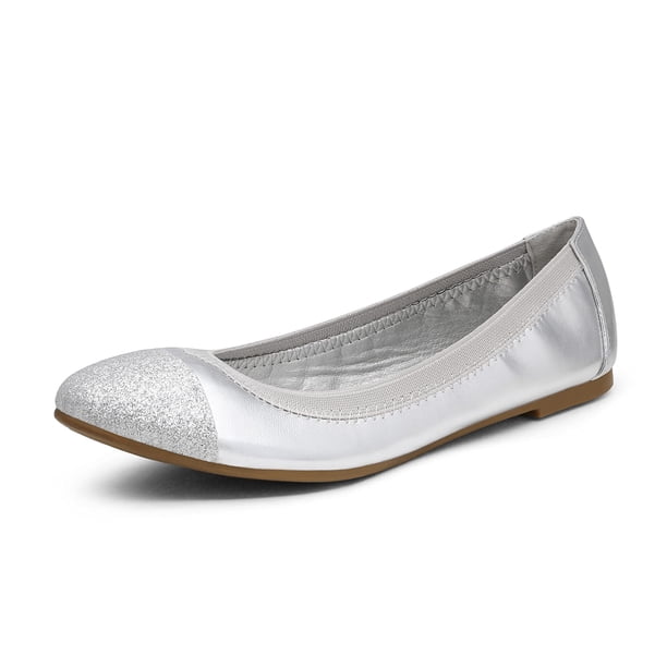 Zapatos DREAM PAIRS Ballerinas Sole-Flex para Mujer Plata Talla 9