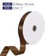 thumbnail image 2 of Uxcell Satin Ribbon, Single Face Polyester Satin Ribbon for Gift Wrapping, Crafts Brown 1 inch, 2 of 7