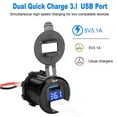 thumbnail image 4 of IKOMMI 9-48V Golf Cart Voltage Meter with Dual USB 3.1 Charger for Club Car EZGO Yamaha, 4 of 7