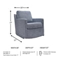 thumbnail image 5 of Ashley Furniture Nenana Next-Gen Nuvella Denim Swivel Glider Accent Chair, 5 of 13