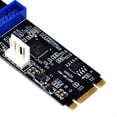 thumbnail image 2 of Adaptador de Transferencia de Tarjeta de Expansión M.2 NGFF NVME A USB 3.0 de 19 Pines. Convierte Tarjeta NGFF A USB 3.0 de 2 Puertos., 2 of 5