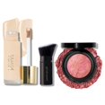 thumbnail image 1 of The Classic Matte Look - Líquido (3 PC) LAURA GELLER NEW YORK Base líquida Double Take Porcelana Brocha Kabuki retráctil Baked Blush-n-Brighten Pink Buttercream, 1 of 5
