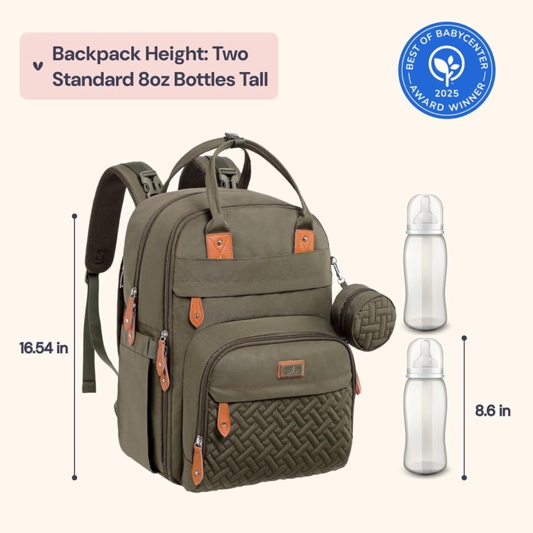 best baby travel backpack RUVALINO Diaper Bag Backpack-Multifunction Diaper Bag with Changing Pad, Insulated Bottle Holders & Pacifier Case, Large Capacity, Waterproof, Gray They designed the Diaper Bag Backpack to be filled with multiple storage pockets for both mommy BabbleRoo - Diaper Bag Backpack
