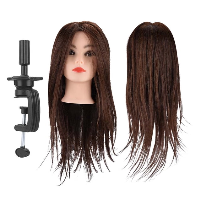 80% Coiffure Humaine Formation Mannequin Tête de Coupe avec Coiffeur Coiffeur