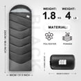 thumbnail image 2 of Sleeping Bags for Adults Cold Weather & Warm,Backpacking Camping Bag Tall Girls Boys,Lightweight,Compact,Waterproof Gear Traveling,Hiking,Hotel,Outdoor Indoor, 2 of 6