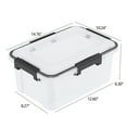 thumbnail image 3 of 12 Quart Clear Plastic Storage Box with Gasket Seal Lid, Set of 6 Stackable Plastic Storage Bins with Secure Latching Buckles, 3 of 7