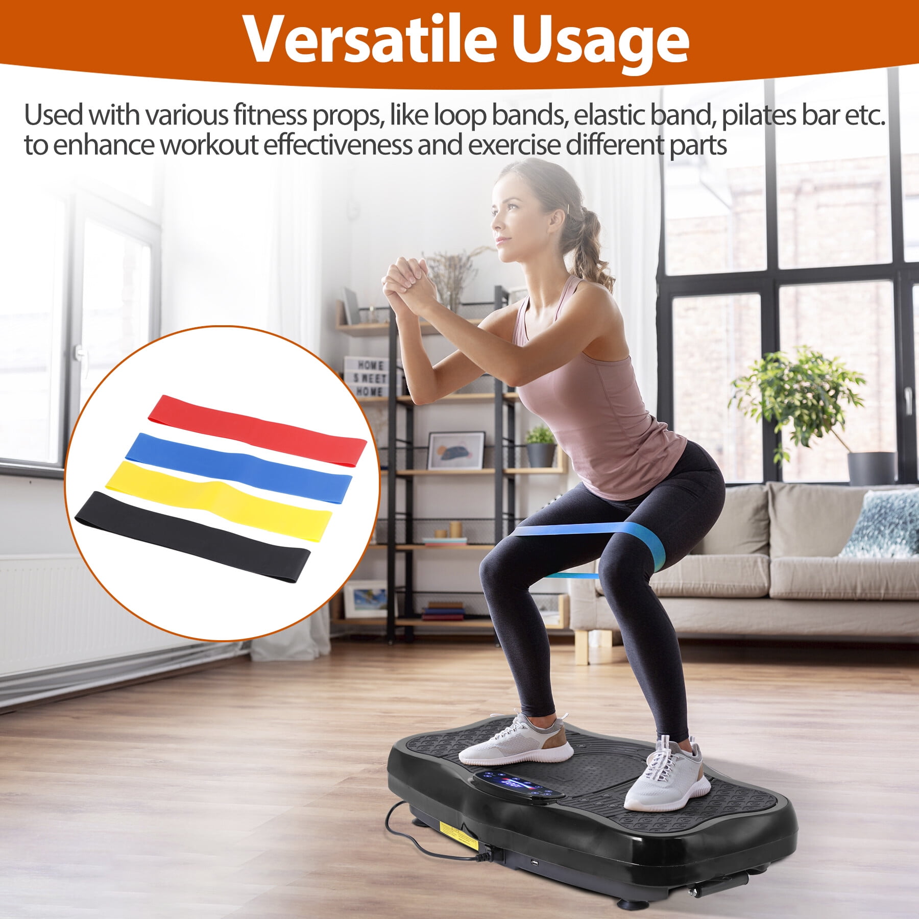 ZENY Waver Vibration Plate Exercise Machine w/ Auto-Switch Mode Full Body Workout, Black
