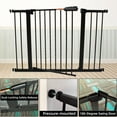 thumbnail image 3 of 29-54 Inch Dog Gate Indoor, Adjustable Pet Gates for Wide Openings, Pressure Mounted Pet Fence, No Drilling, Expandable Dog Gate for Doorways, Stairways and Hallways (Black, 29"-54" W x 30.5“H), 3 of 7