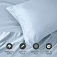 thumbnail image 5 of Superior 1000 Thread Count Egyptian Cotton Sheet Set, Deep Pocket Bed Sheets, Full, Light Blue, 5 of 12
