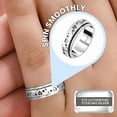 thumbnail image 4 of Fidget Rings Spinner Ring for Women - Spinning  Anxiety Ring for Men - Wedding Band 925 Sterling Silver Platinum Plated Love Heart Promise Jewelry Stress Relief Size 5 Christmas Gifts, 4 of 10