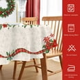 thumbnail image 2 of Christmas Tablecloth, Oval - 54 x 72In, Polyester Waterproof and Wrinkle-Resistant Durable for Kitchen, Winter and Home Decor, 2 of 5