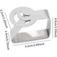 thumbnail image 2 of 4 clips de acero inoxidable plateado grueso para tela fuerte, soporte de abrazadera para mantel, abrazaderas para mantel, soportes para mantel, soportes para mantel para exterior e interior (luna) Namotu DLM972, 2 of 6