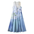 thumbnail image 7 of fheaev Womens Summer Maxi Dress Tank Sleeveless V Neck Button Down Casual Floral Loose Beach Vacation Sundress with Pockets Multicolor 2XL, 7 of 7