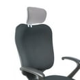 thumbnail image 3 of KALLORY Grey Swivel Chair with Headrest, Comfortable Plastic Frame, Easy Assembly, Perfect for Home Office and Living Room Use, 3 of 8