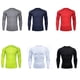 thumbnail image 2 of Wartleves Camiseta larga de compresión para hombre para correr, camisetas deportivas de entrenamiento de secado rápido. EE. UU., 2 of 7