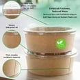 thumbnail image 5 of Galashield Disposable Bowls with Lid | Meal Prep Paper Bowls | To Go Salad Ramen Food Containers with Lids (33 oz - 50 Sets), 5 of 6