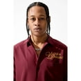 thumbnail image 3 of Jordan Craig Men Oakland Mechanic Embroidered Camp Shirt (Wine), 3 of 5