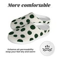 thumbnail image 6 of Daiia Abstract Green Polka Dot Print Women’s Fuzzy Slippers Memory Foam Lightweight House Shoes Cozy Loafer Flannel House Shoes-39/40, 6 of 7