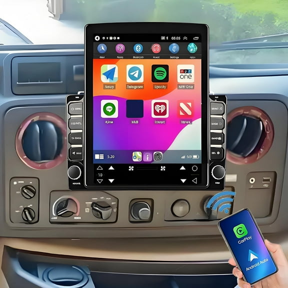 Gsuatey Car Radio for Ford E-250 E-150 E-350 2009-2014, Android Car Stereo GPS Navigation 9 Inch Touch Screen Bluetooth WiFi Mirror Link FM SWC Rear View Camera Microphone