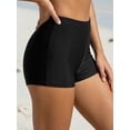 thumbnail image 2 of Charmo Swim Shorts for Women Stretchy Board Shorts Solid Tankini Bottoms Sport Swimsuit Bottoms, 2 of 5