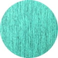 thumbnail image 1 of Ahgly Company Indoor Round Abstract Turquoise Blue Contemporary Area Rugs, 3' Round, 1 of 4