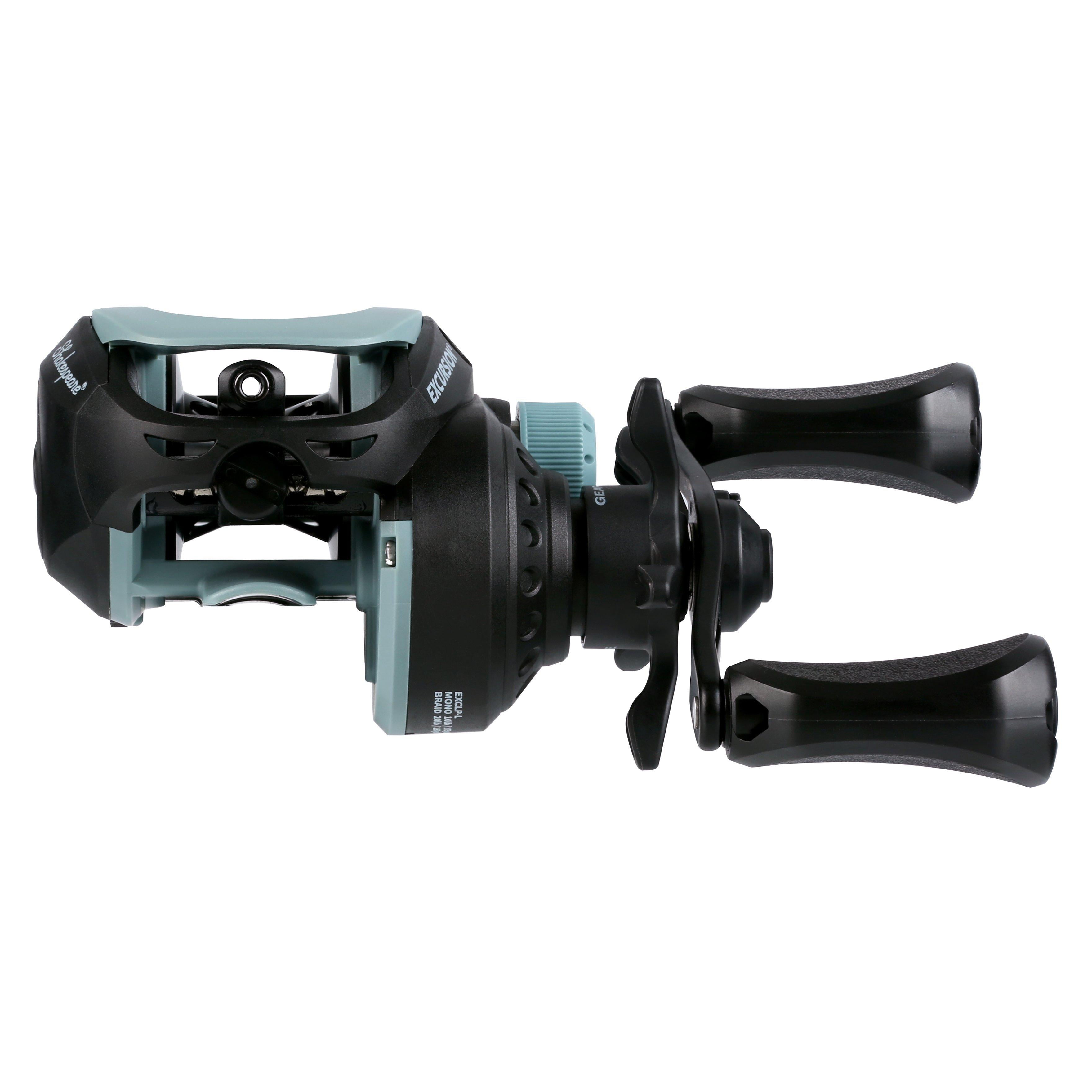 Shakespeare Excursion Low Profile Baitcast Fishing Reel, Left-Handed