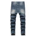 thumbnail image 2 of RUTAYY Children Boys Distressed Jeans High Street Long Denim Pants with Pocket Comfortable Stretch Vacation Playful Trousers, 2 of 9