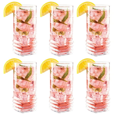 Madison - Highball Drinking Glasses, 11.5 Ounce | For Water, Soda, Juice, or Cocktails  Made from Thick, Durable Glass  Dishwasher Safe  Set of Six Tall Glass Tumblers