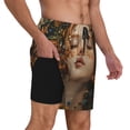 thumbnail image 2 of Balery Whimsical Flower Crown Maiden Mens Swim Trunks Swim Shorts for Men Quick Dry Inseam Beach Shorts with Compression Liner Pocket-Small, 2 of 9