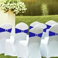 thumbnail image 6 of 100PCS Spandex Stretch Royal Blue Chair Sashes Bows Universal Elastic Chair Cover Bands Ties with Buckle Slider for Wedding Party Ceremony Reception Event Banquet Decoration(Royal Blue), 6 of 15
