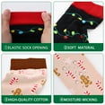 thumbnail image 3 of Funny Christmas Knee High Festival Socks for Women Teens Girls - Secret Santa Gifts Novelty Fun Crew Funky Cute Crazy Gingerbread Lights Xmas Holiday Socks Funny Stocking Stuffers, 3 of 7
