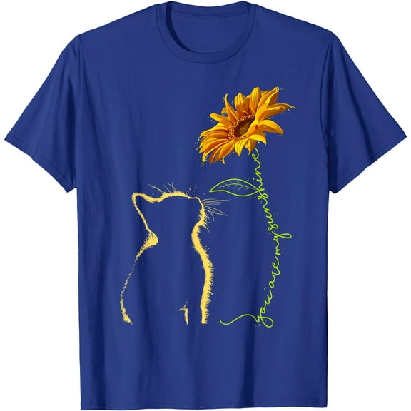 Sunflower Cat You Are My Sunshine Art Unisex T-Shirt for Men Women Kids Toddler