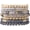 X-Grey Set, variant on Women's Bohemian Style Stackable Gold-Plated Beaded Elastic Bracelet, Elastic Stackable Friendship Bracelet Set, Bohemian Style Jewelry