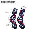thumbnail image 2 of Honeii Patriotic Star Print Children's Colorful Socks,Unisex Kids and Toddlers' Cushioned Sock,Kids Athletic Crew Socks,for Everyday Wear and Sports, 2 of 5