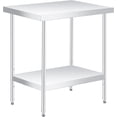 thumbnail image 2 of Royalbelle Table de Préparation en Acier Inoxydable 36x24 avec Tablette Inférieure, Sans Roue, 2 of 6
