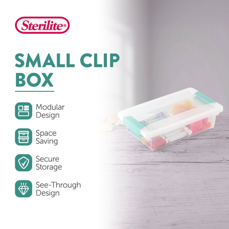 Sterilite Small Clip Box Clear Storage Bins, 6-Pack photo 8